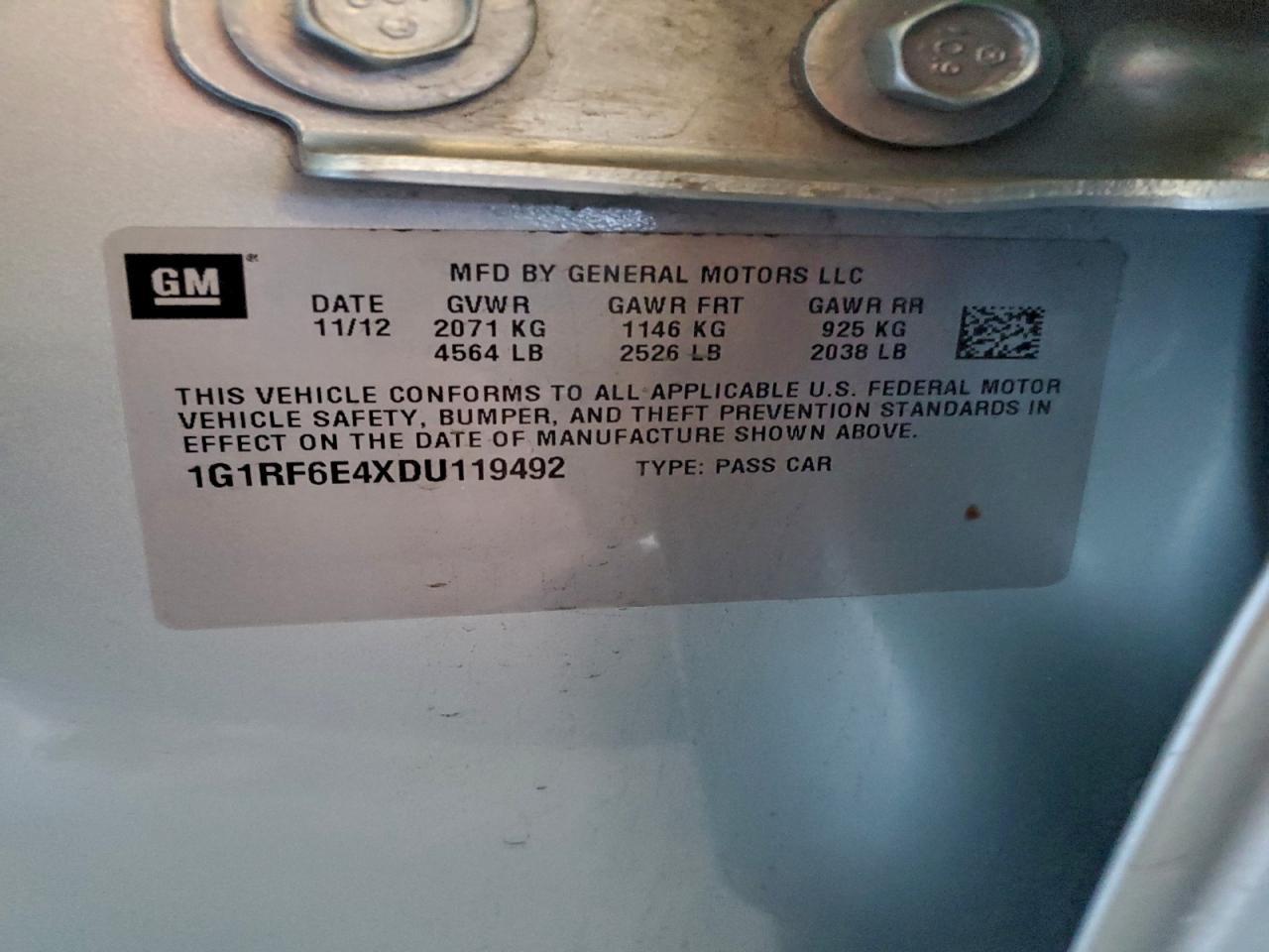 2013 CHEVROLET VOLT