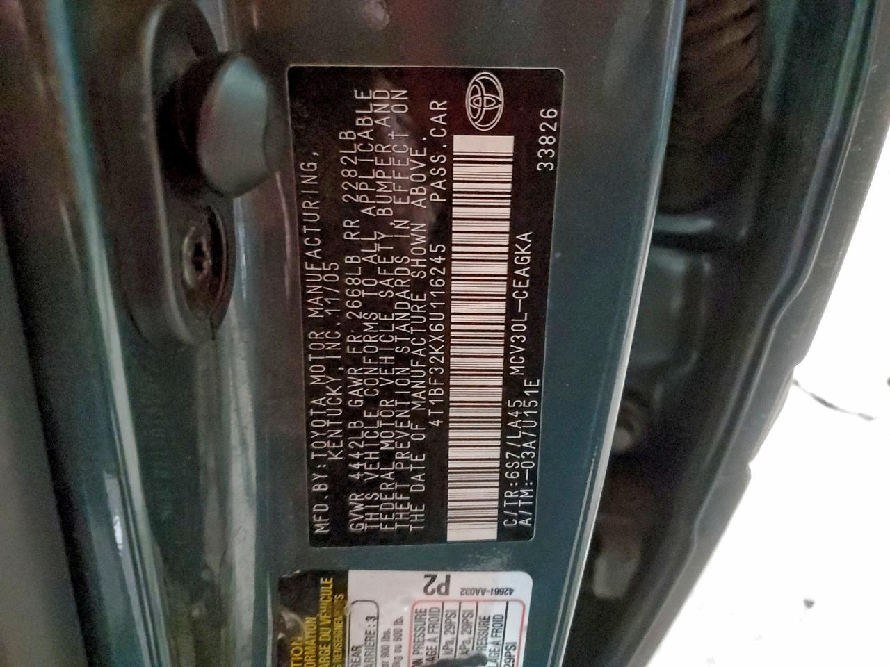 2006 TOYOTA CAMRY