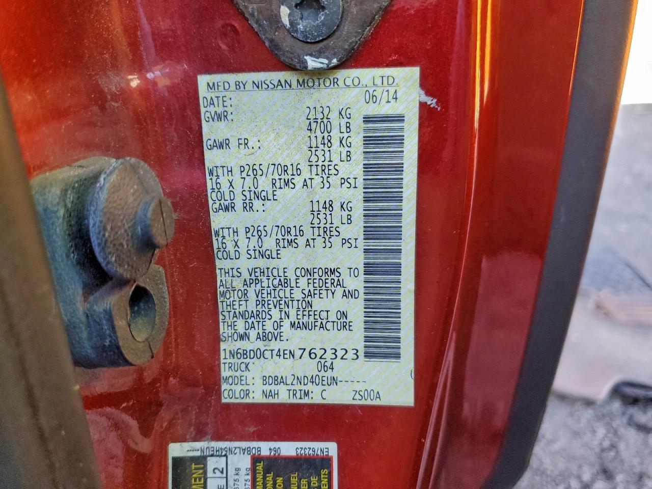 2014 NISSAN Frontier