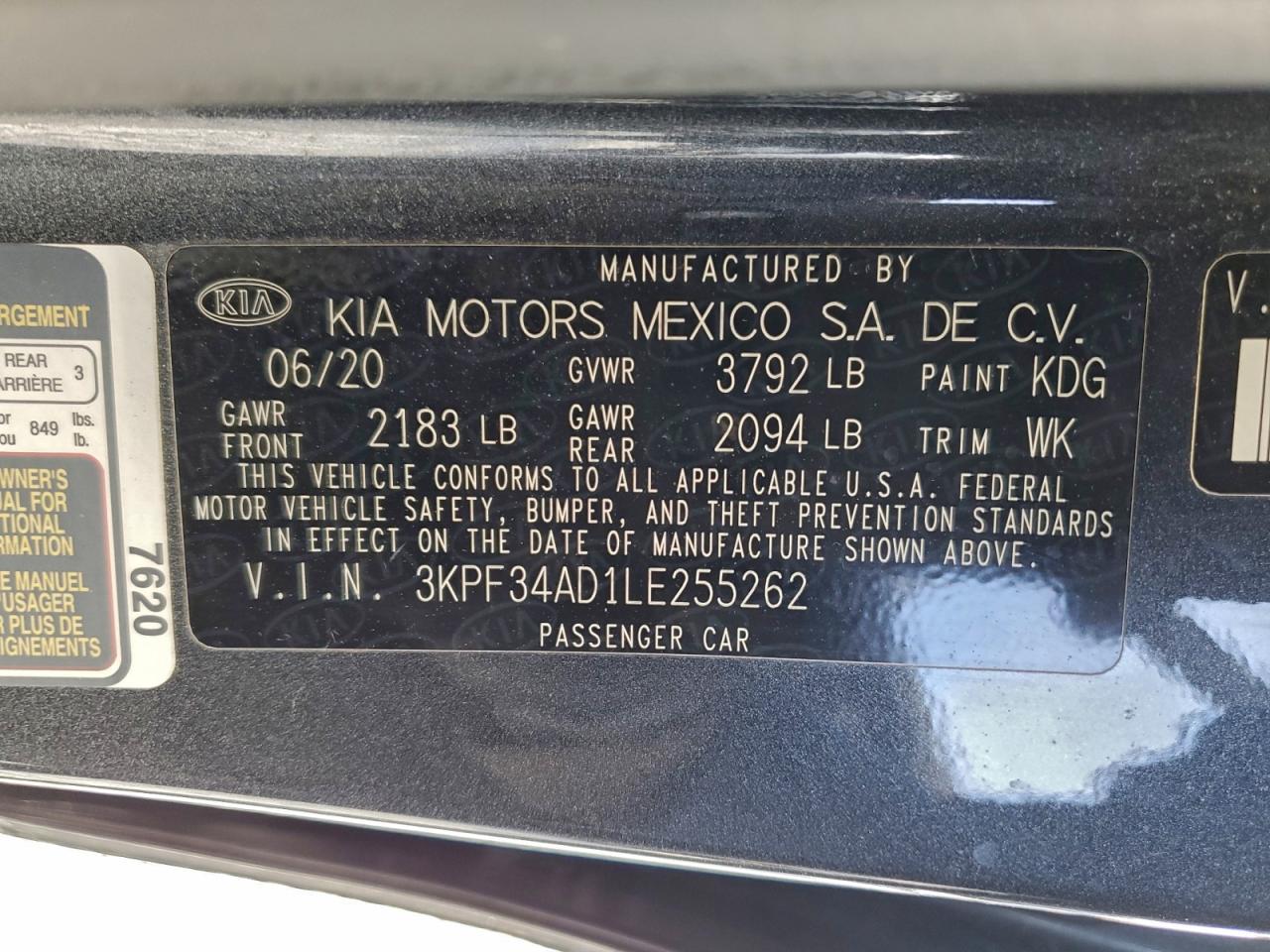 2020 KIA FORTE