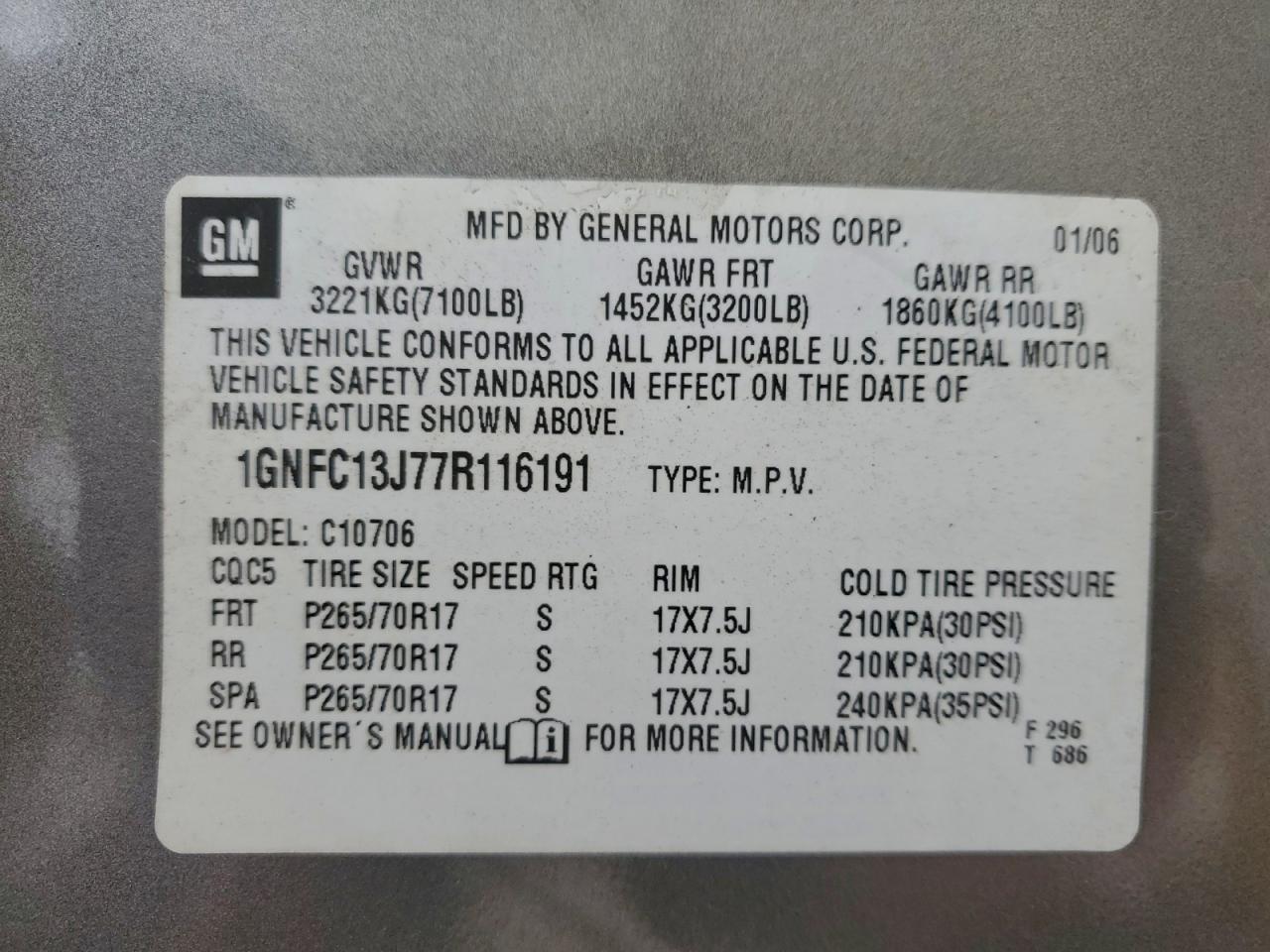2007 CHEVROLET Tahoe