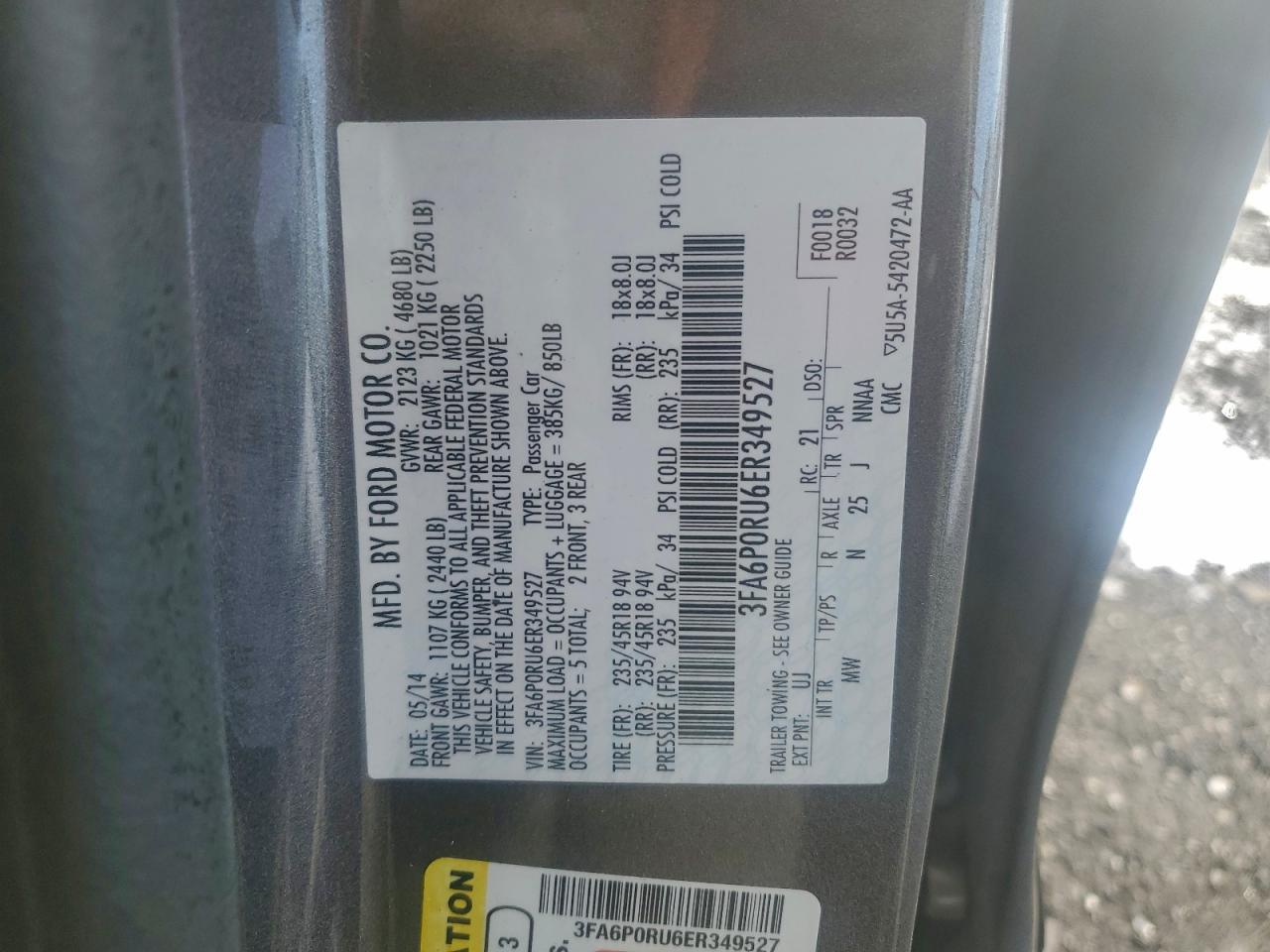 2014 FORD FUSION