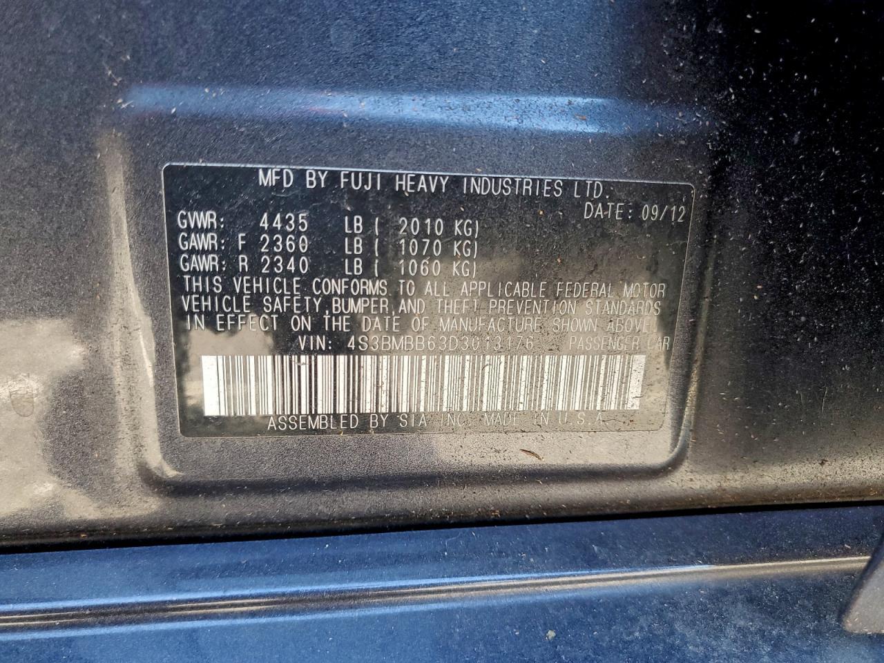 2013 SUBARU Legacy