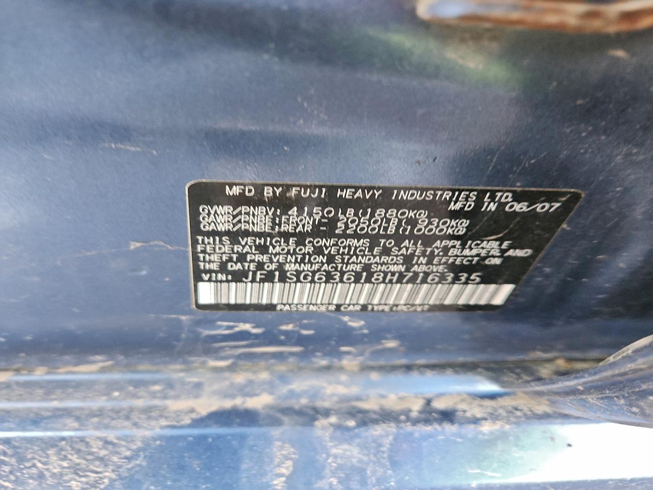 2008 SUBARU FORESTER