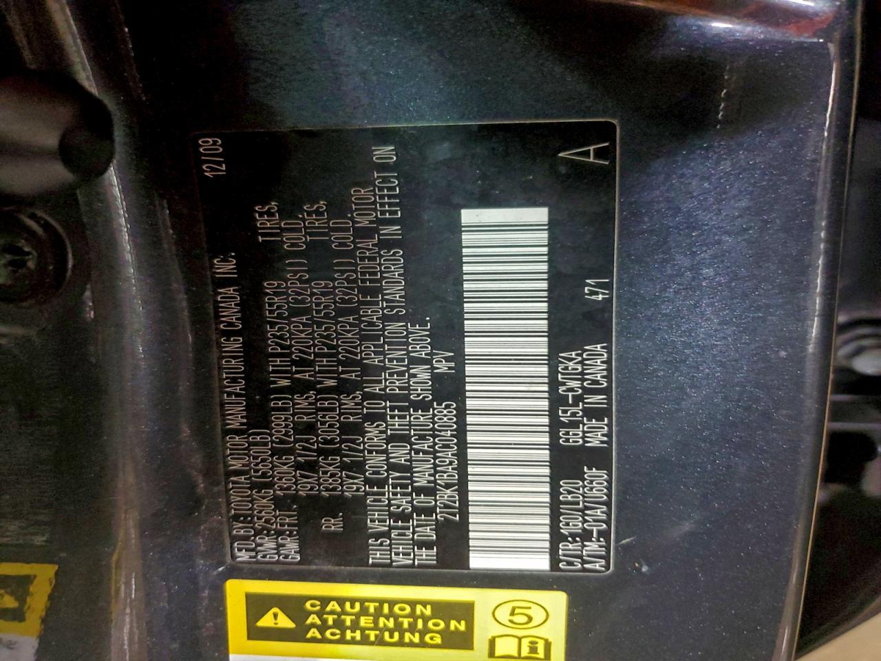 2010 LEXUS RX 350
