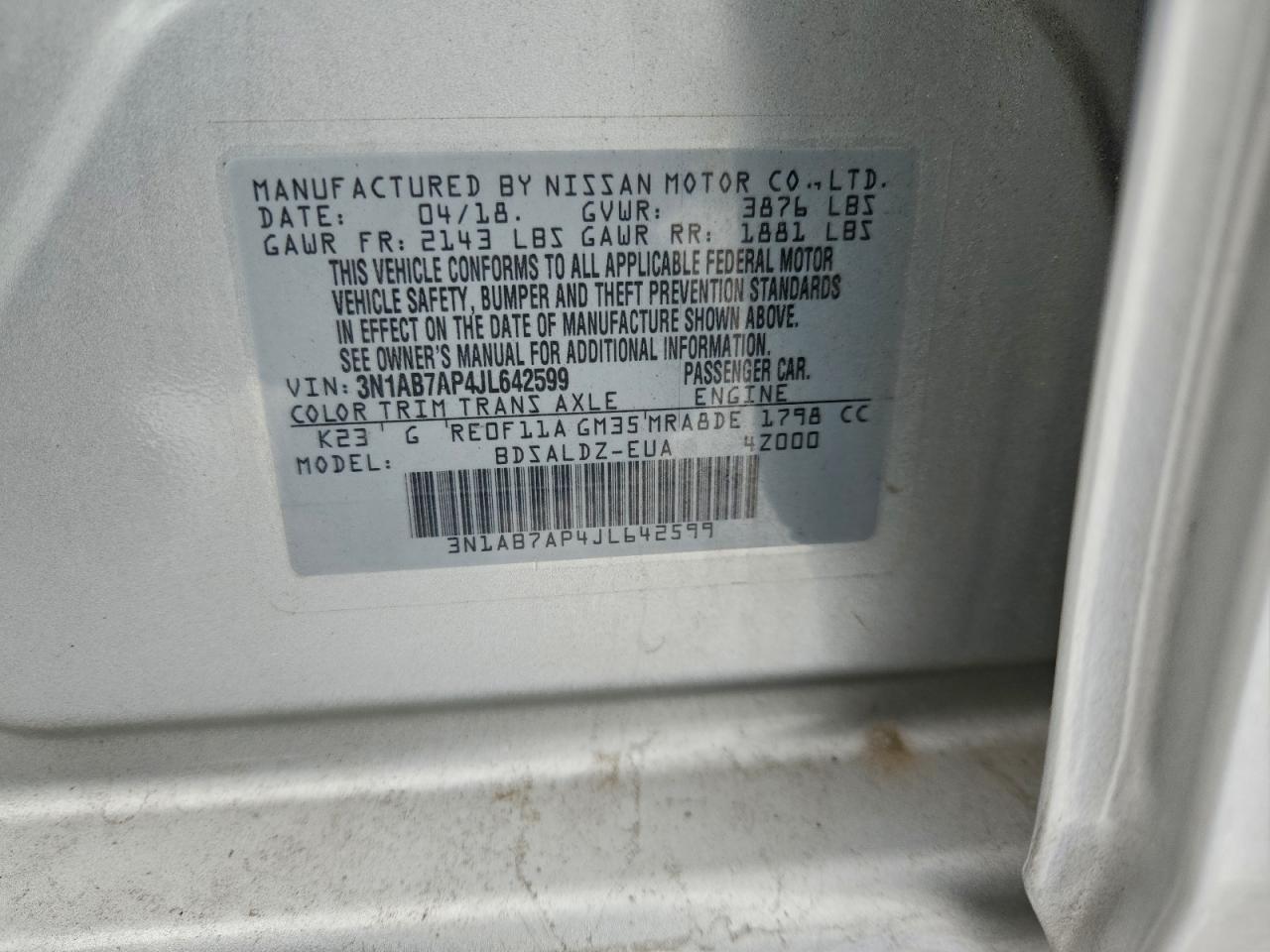 2018 NISSAN SENTRA