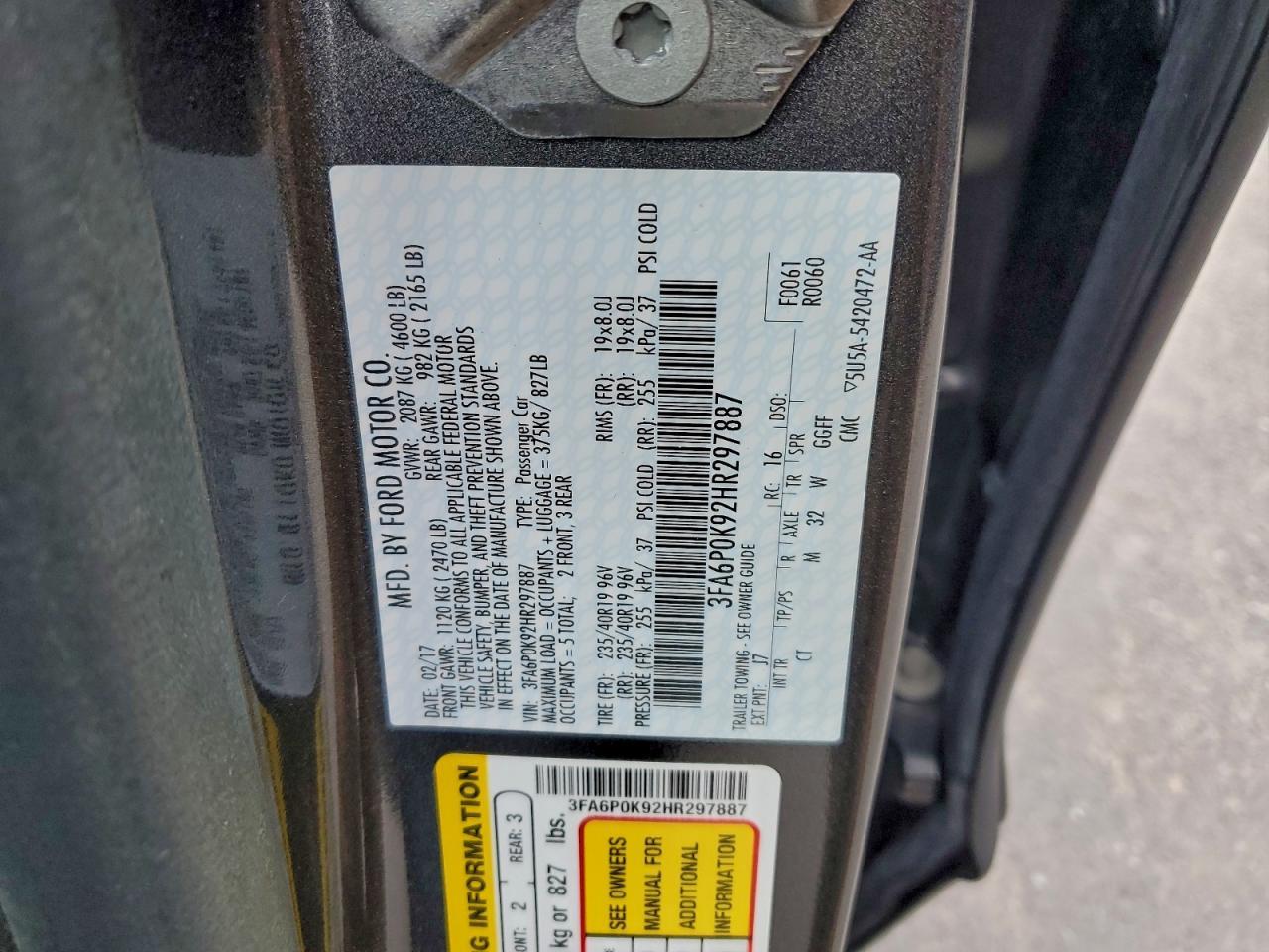 2017 FORD FUSION