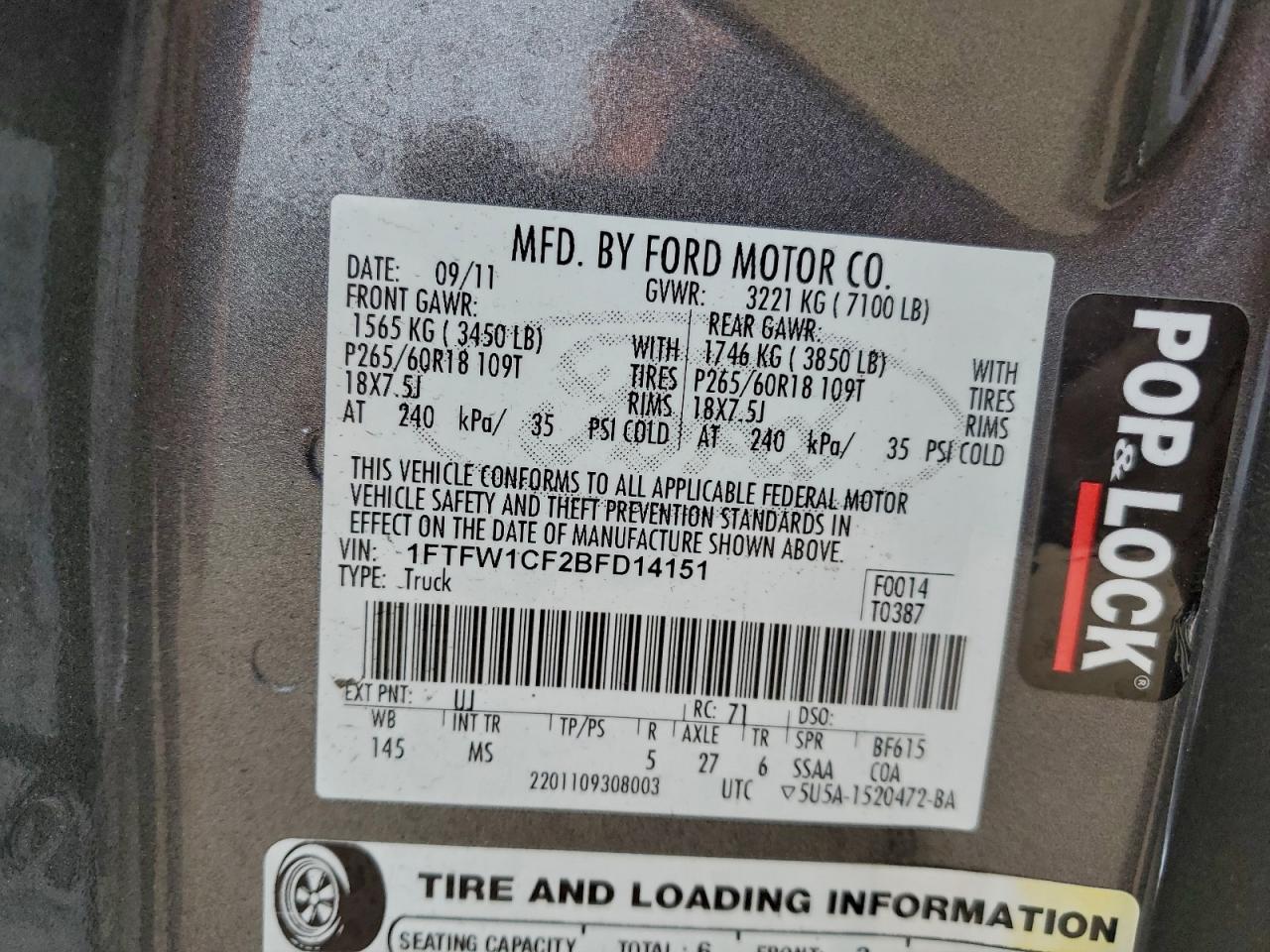 2011 FORD F-150