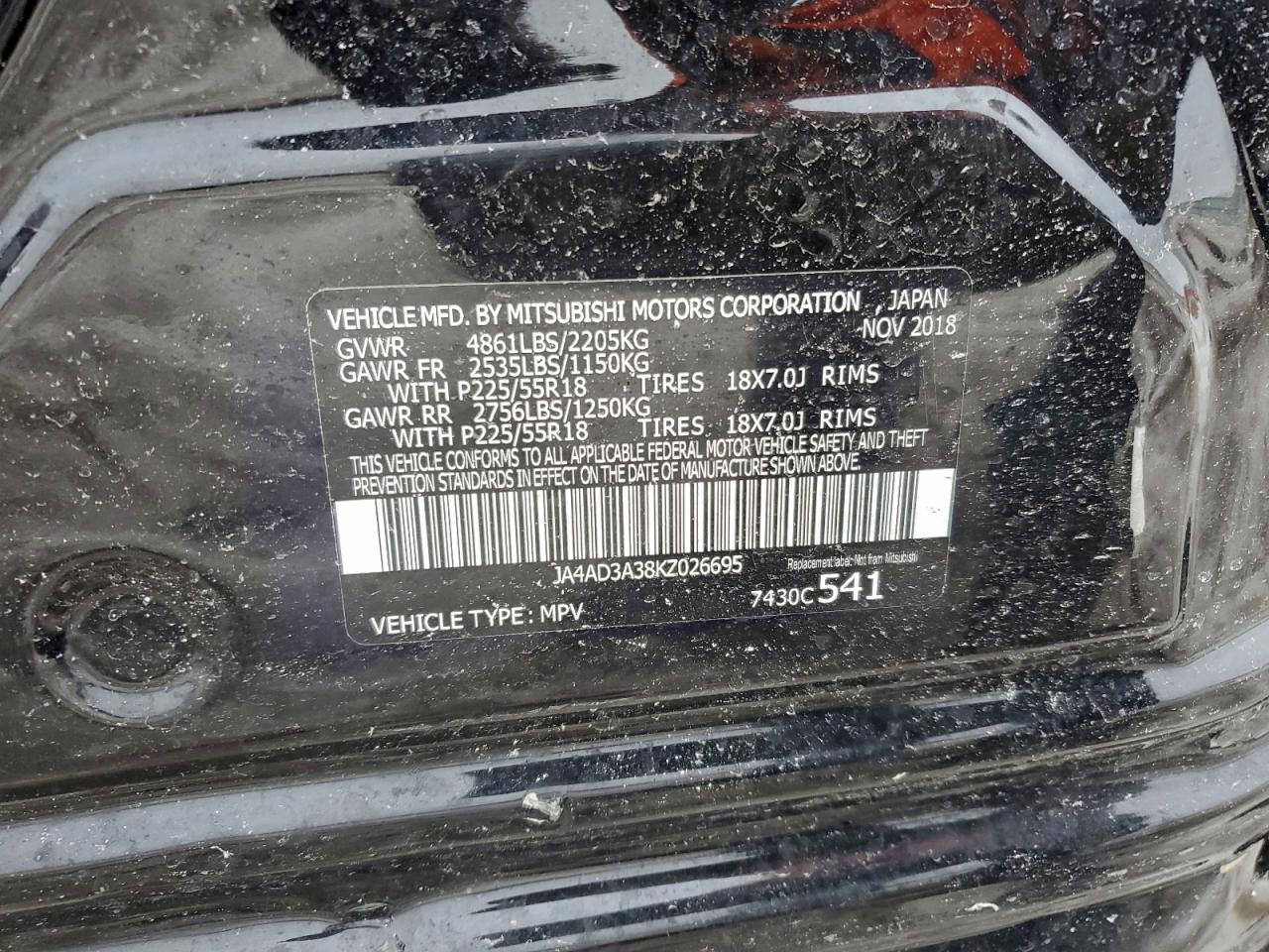 2019 MITSUBISHI outlander