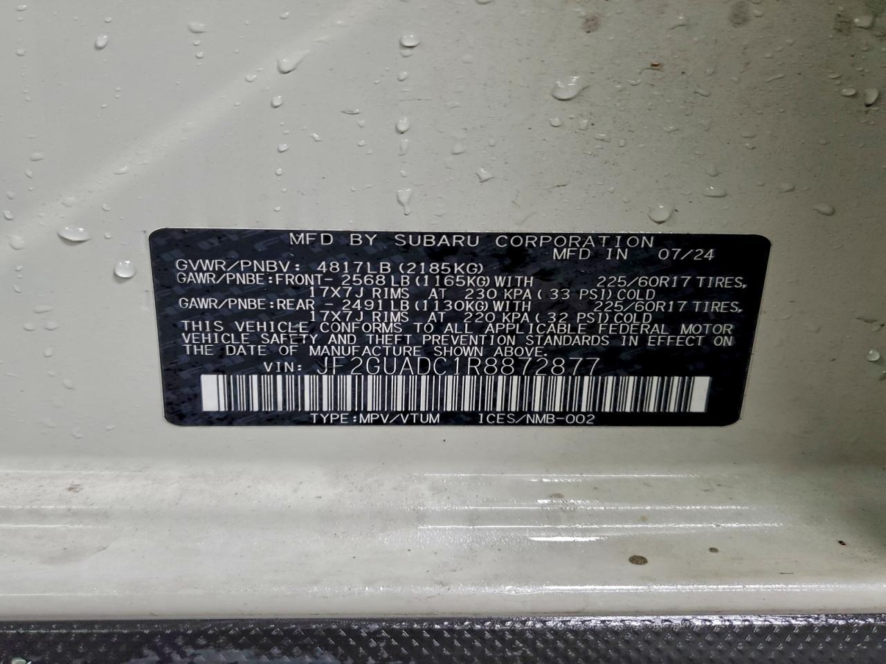 2024 SUBARU Crosstrek