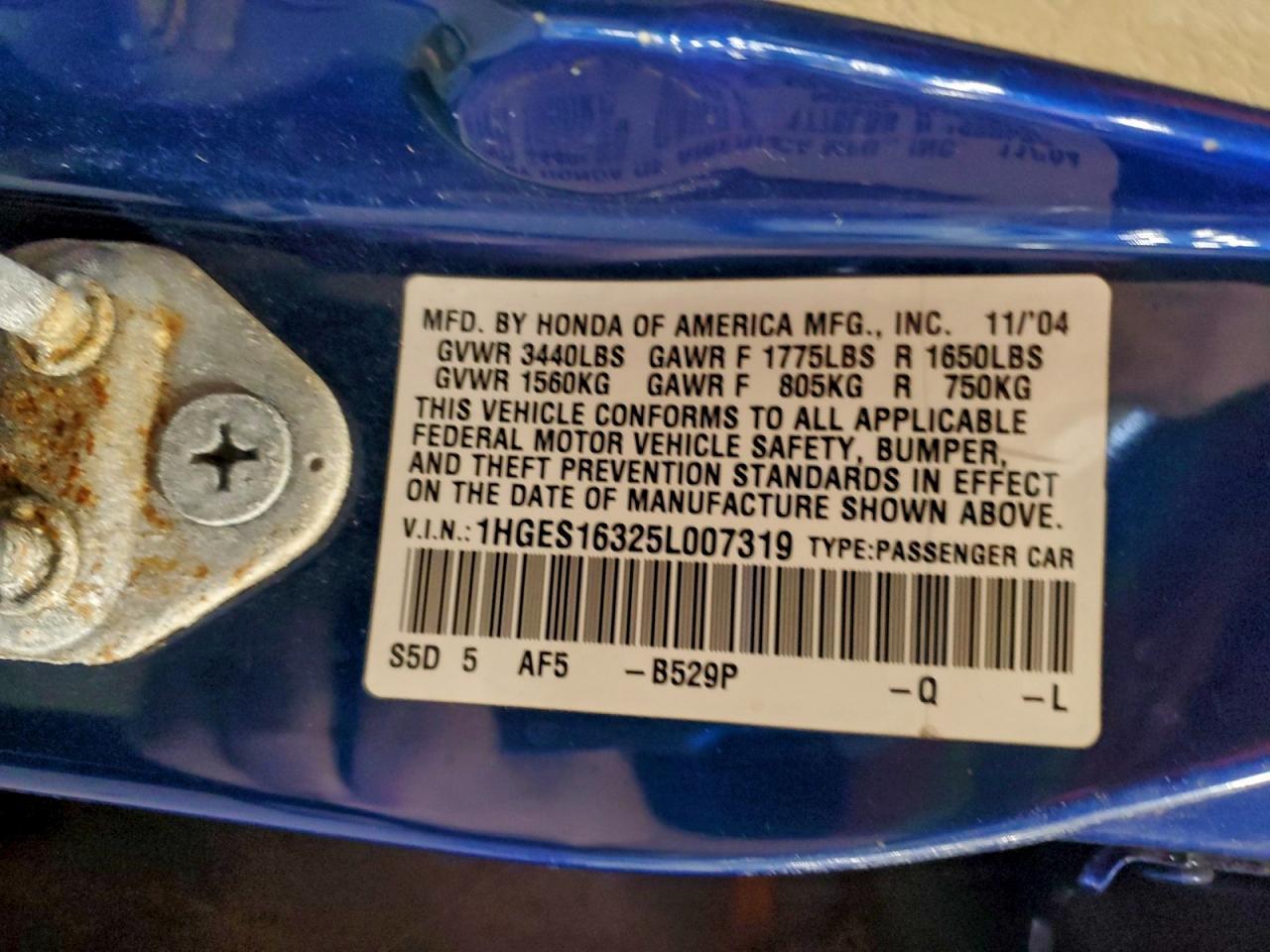 2005 HONDA CIVIC
