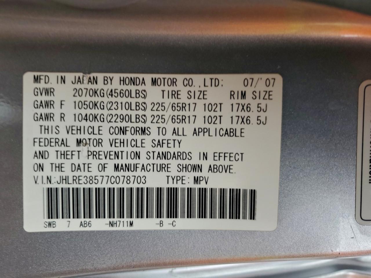 2007 HONDA CR-V
