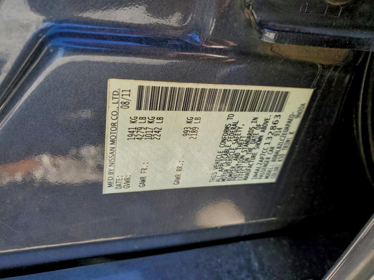 2012 NISSAN ALTIMA