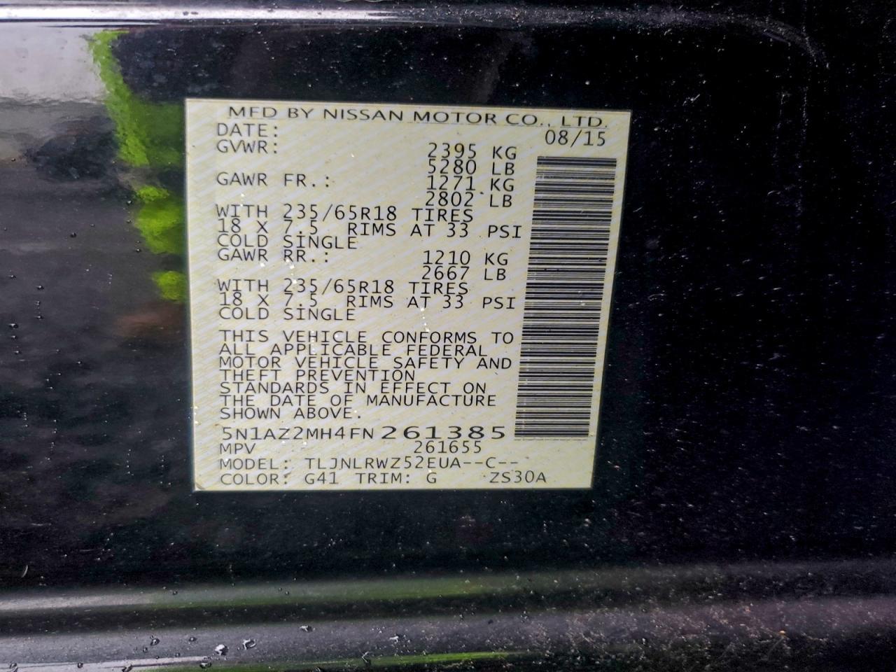 2015 NISSAN MURANO