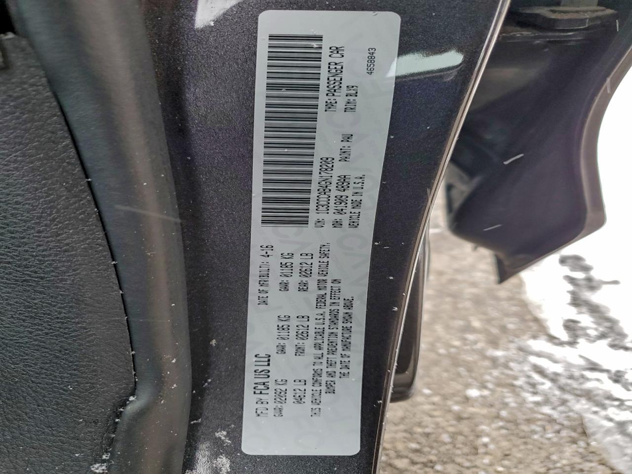 2016 CHRYSLER 200