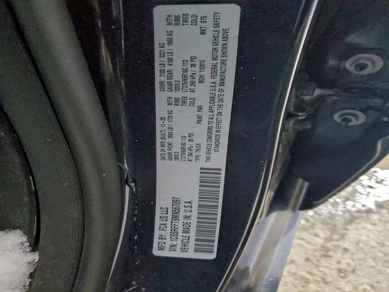 2021 RAM 1500