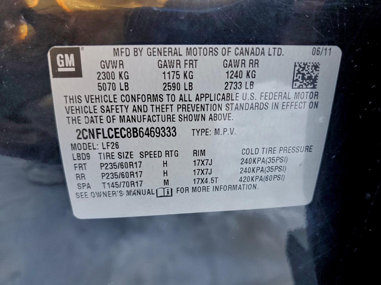 2011 CHEVROLET EQUINOX