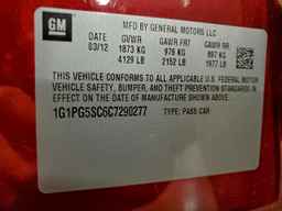 2012 CHEVROLET CRUZE