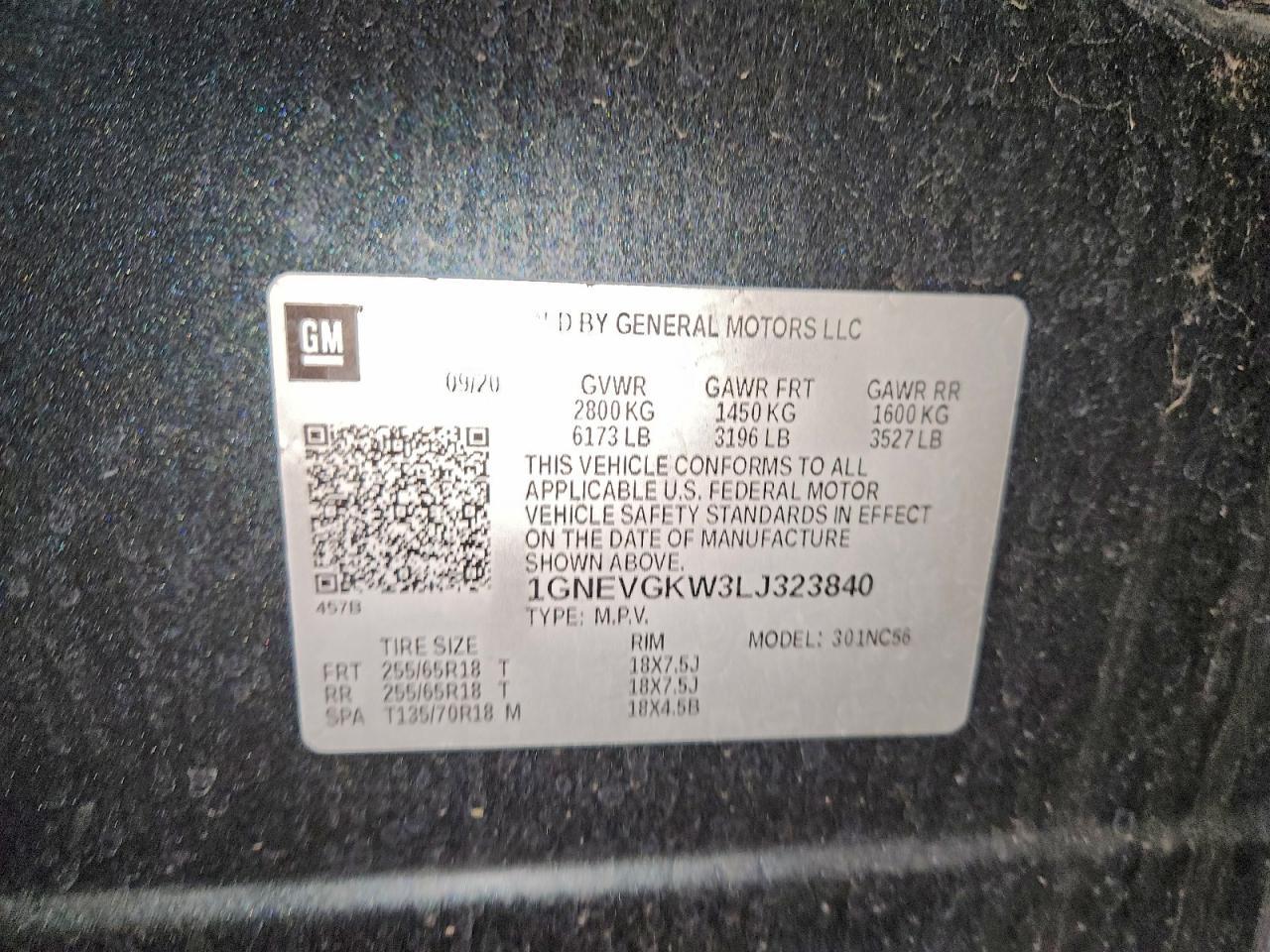 2020 CHEVROLET TRAVERSE