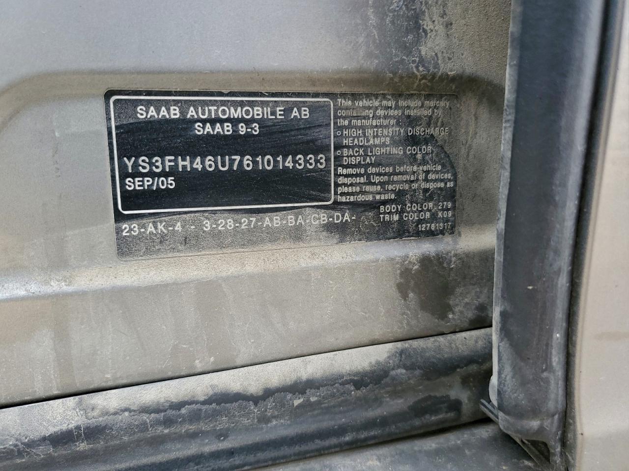 2006 SAAB 9-3