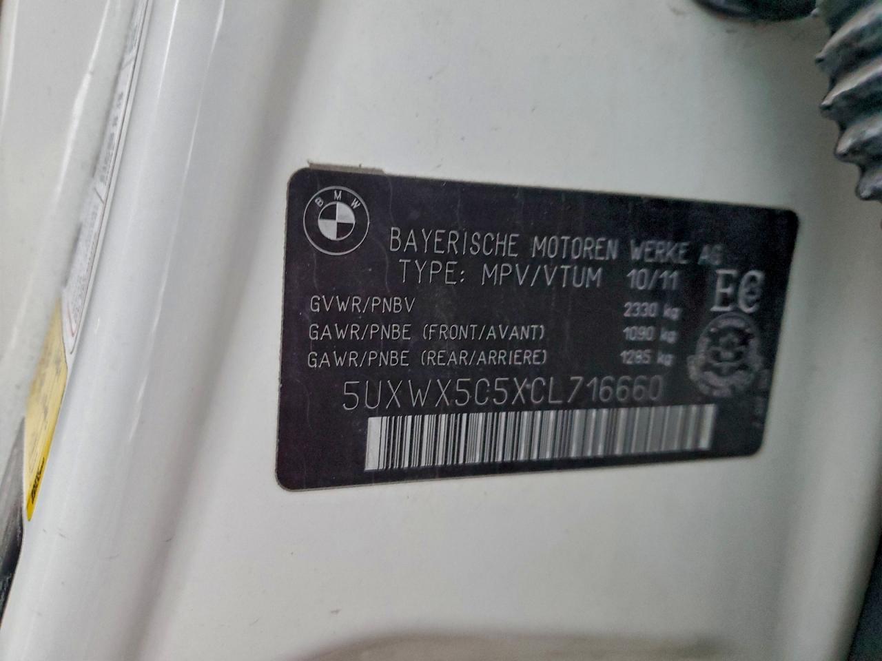 2012 BMW X3