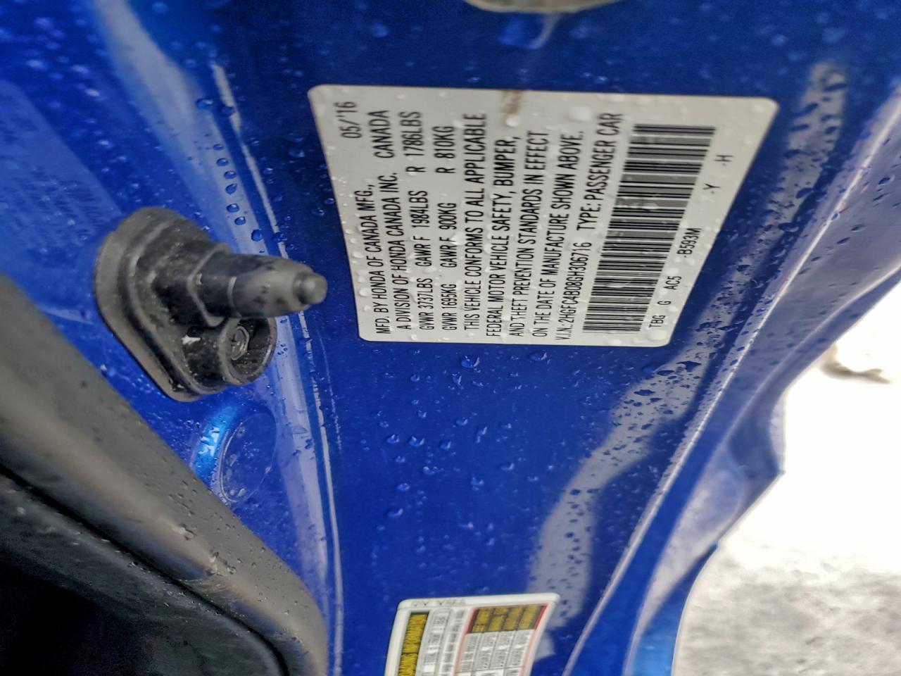 2016 HONDA CIVIC