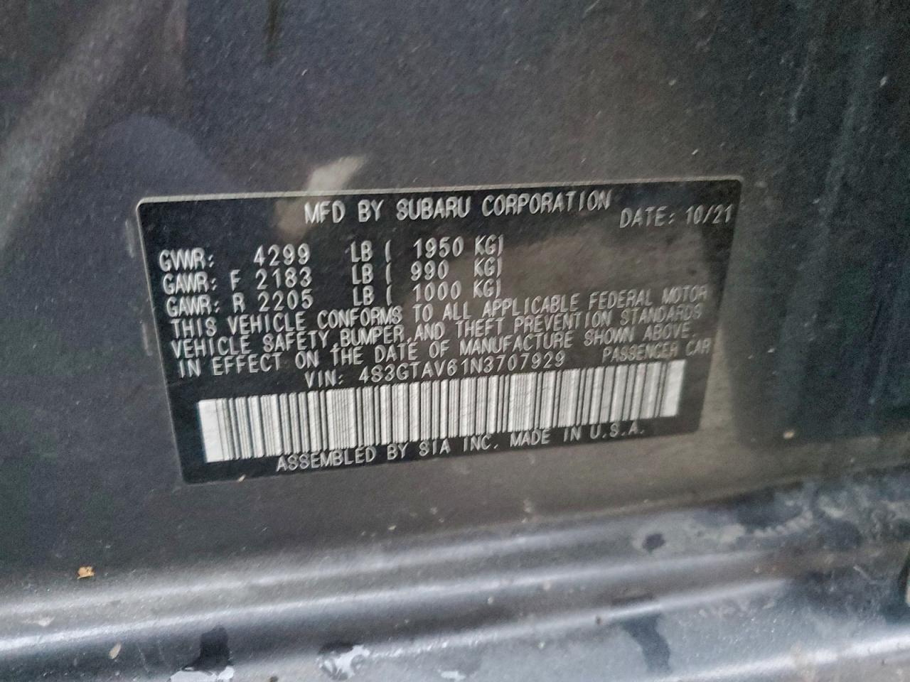 2022 SUBARU IMPREZA