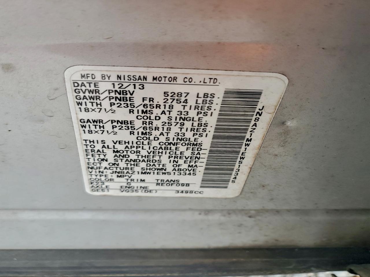 2014 NISSAN MURANO