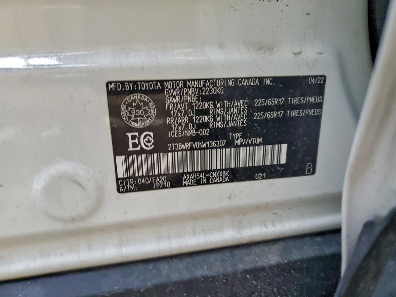 2022 TOYOTA RAV4