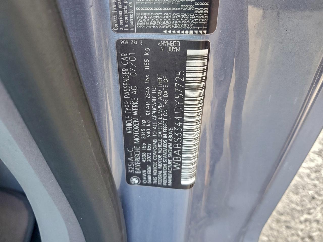 2001 BMW 3 SERIES