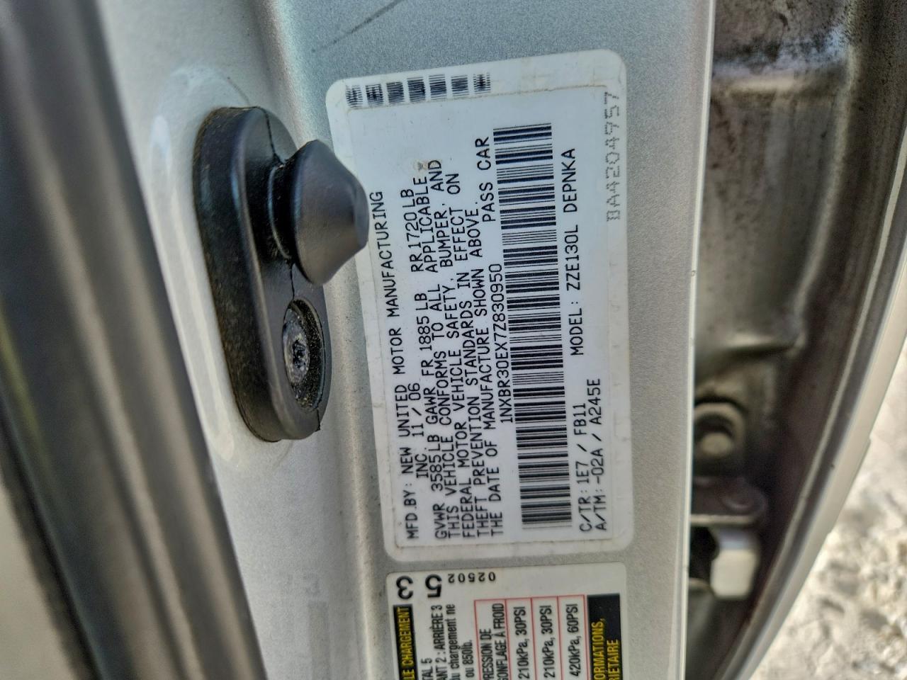 2007 TOYOTA COROLLA