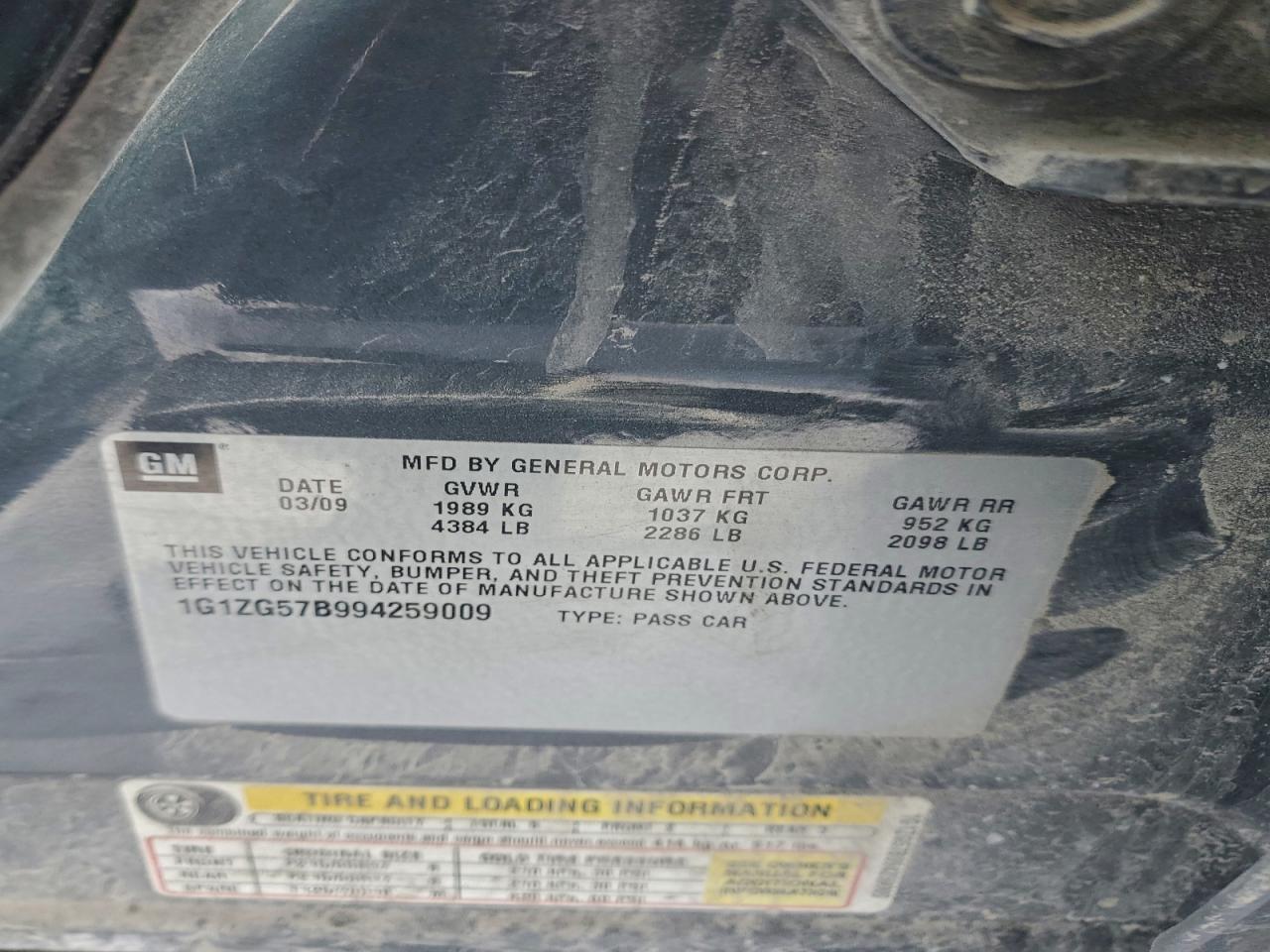 2009 CHEVROLET MALIBU