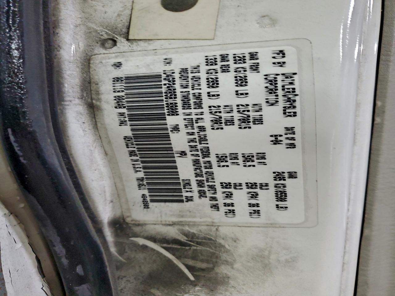 2005 DODGE GRAND CARAVAN