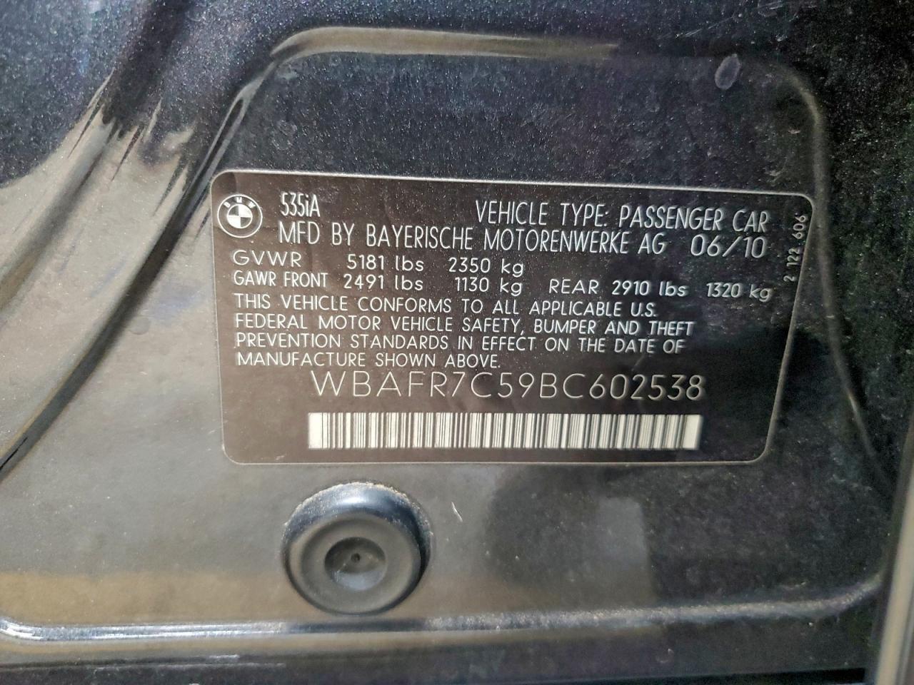 2011 BMW 5 series