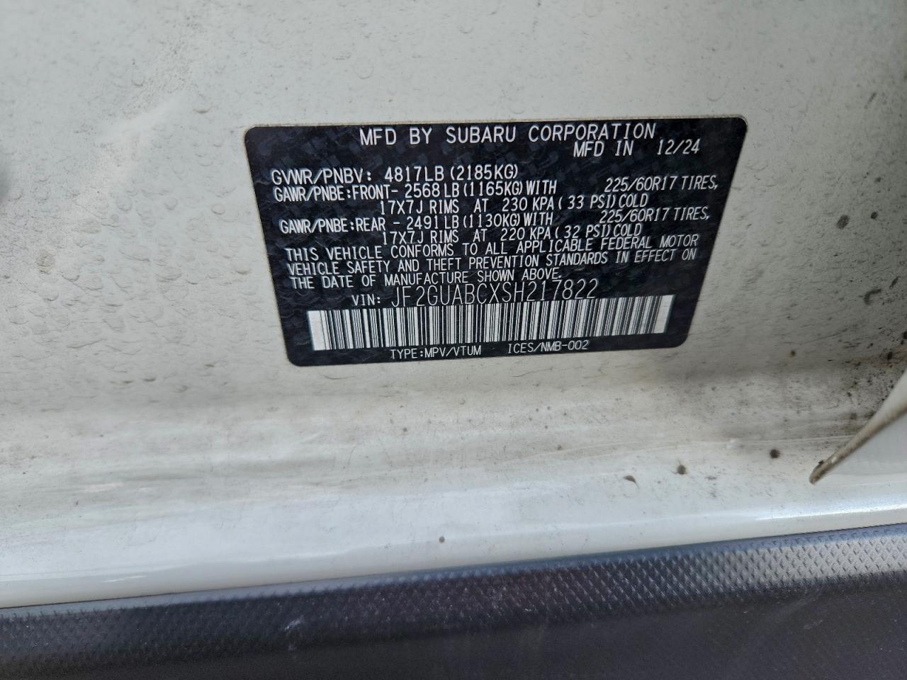 2025 SUBARU Crosstrek