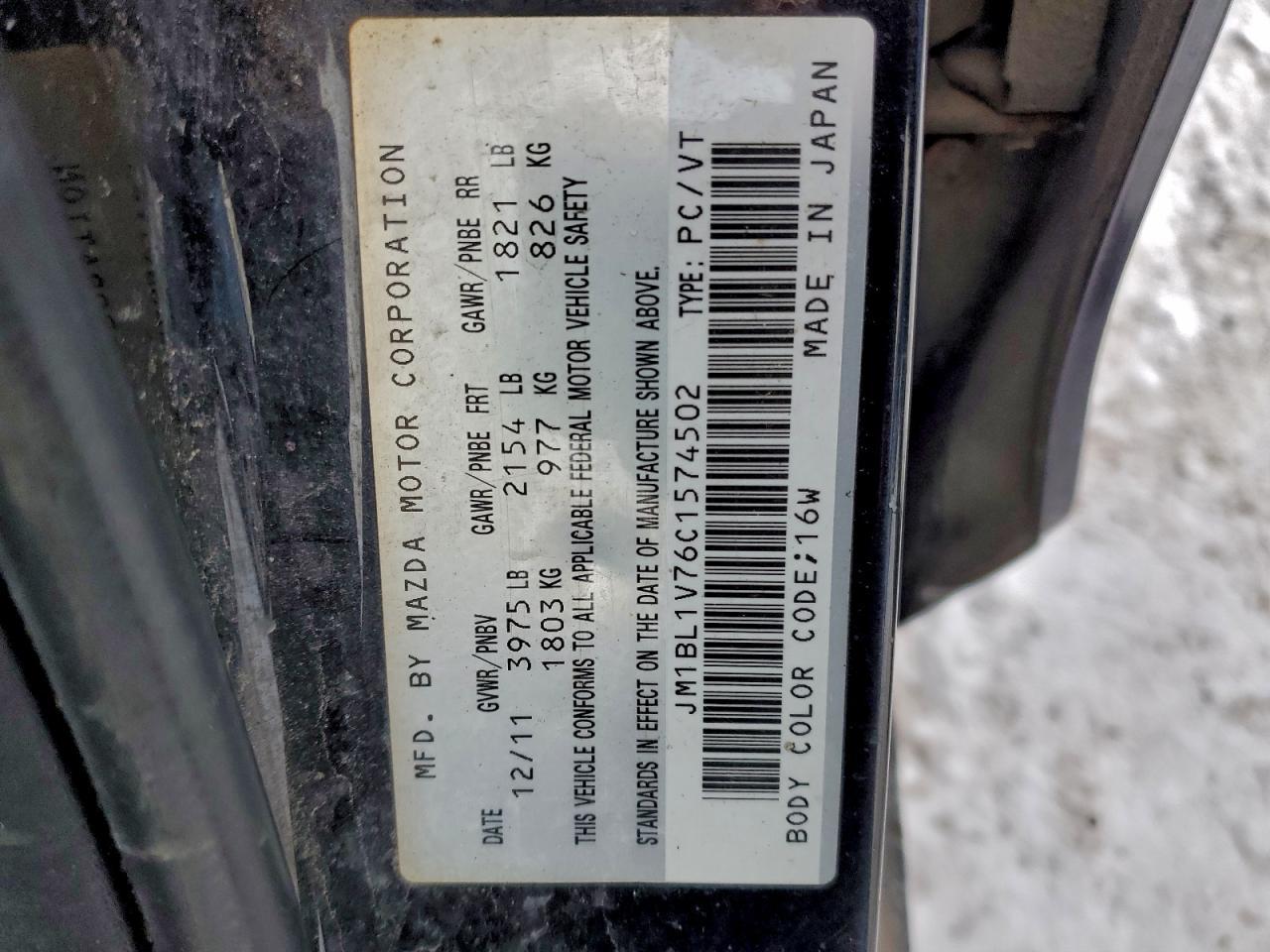 2012 MAZDA 3