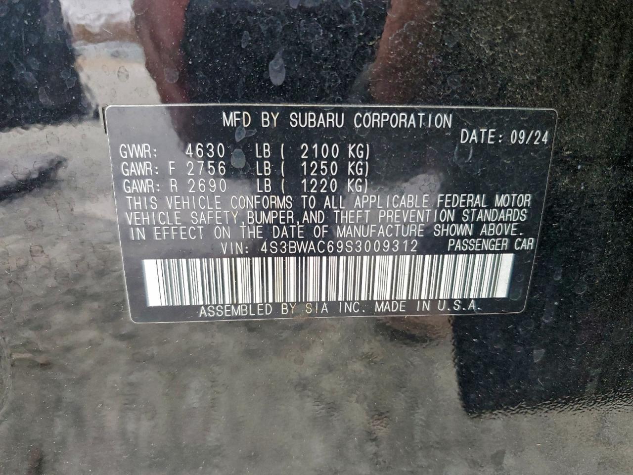 2025 SUBARU Legacy