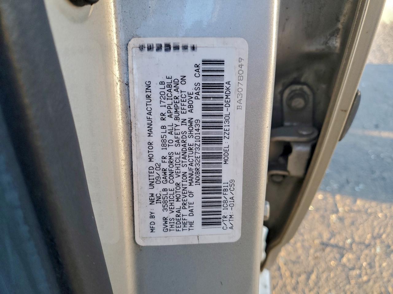 2003 TOYOTA COROLLA