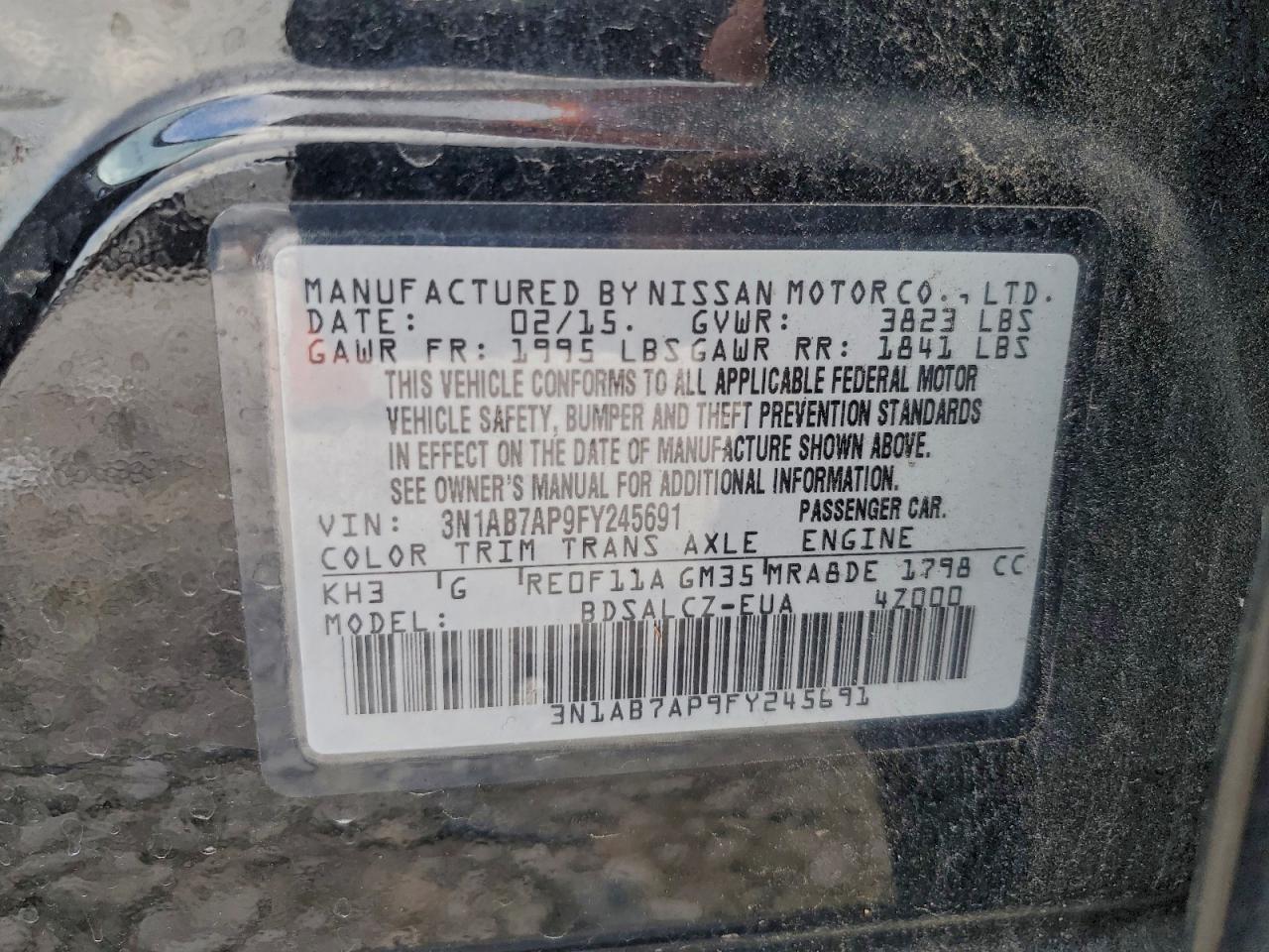 2015 NISSAN SENTRA