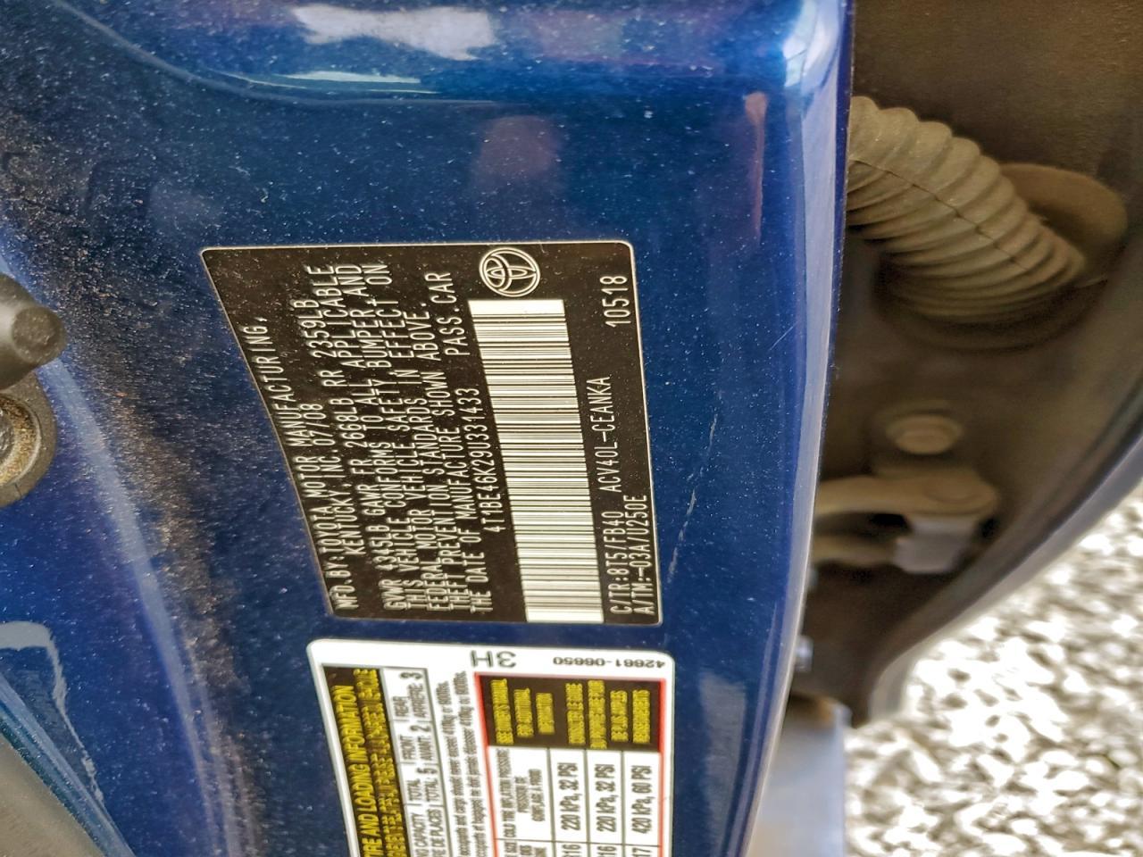 2009 TOYOTA CAMRY