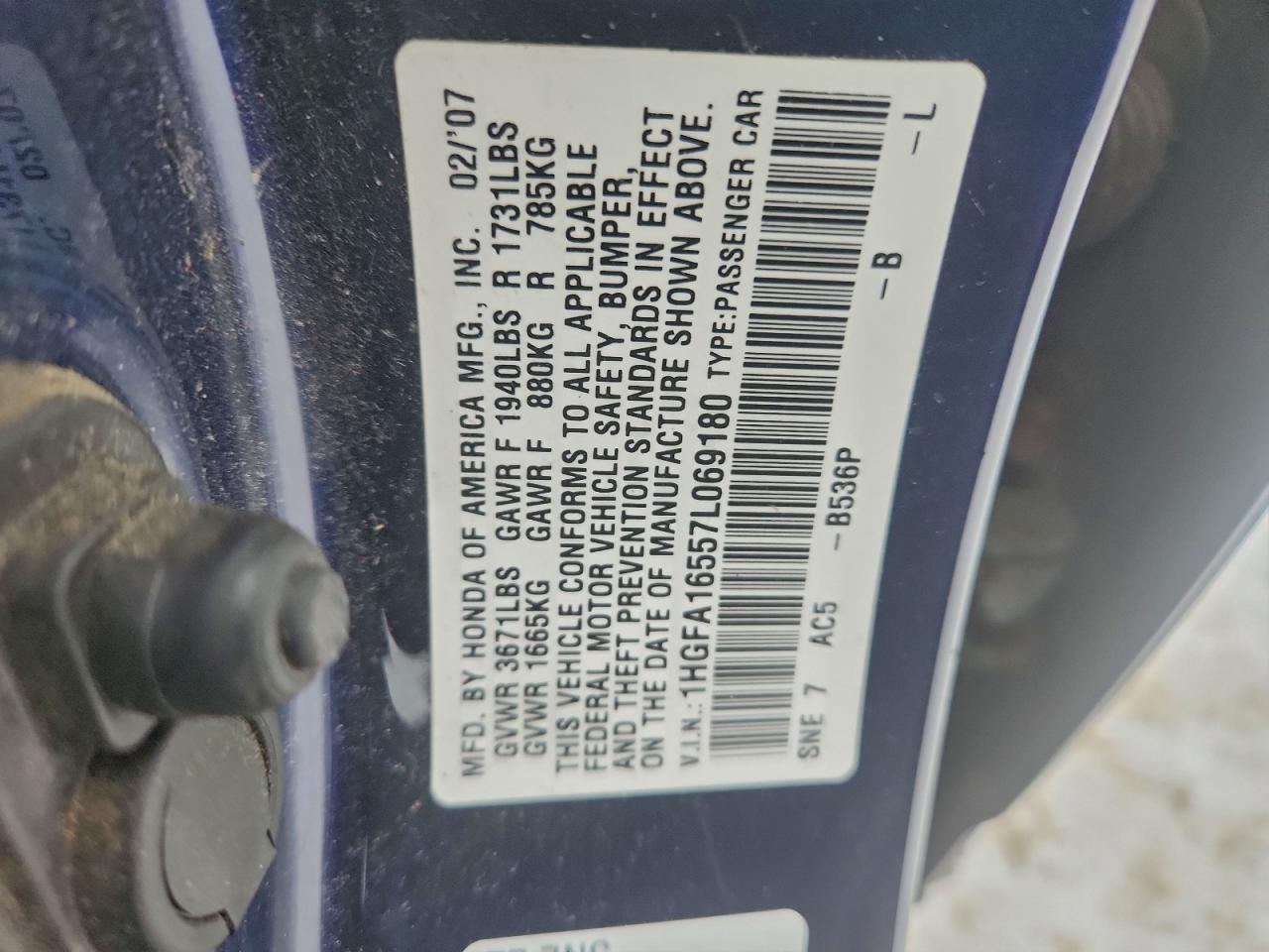 2007 HONDA CIVIC