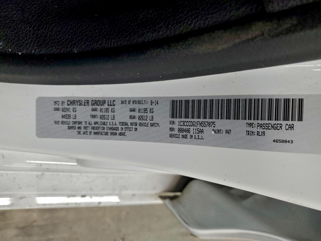 2015 CHRYSLER 200