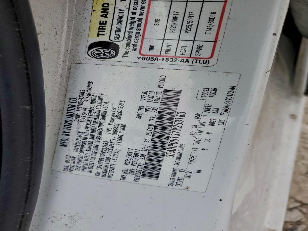 2007 FORD FUSION