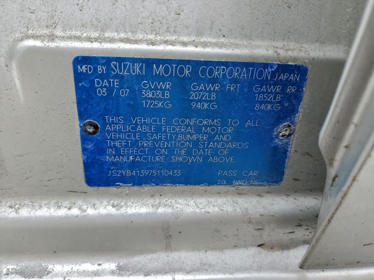 2007 SUZUKI SX4