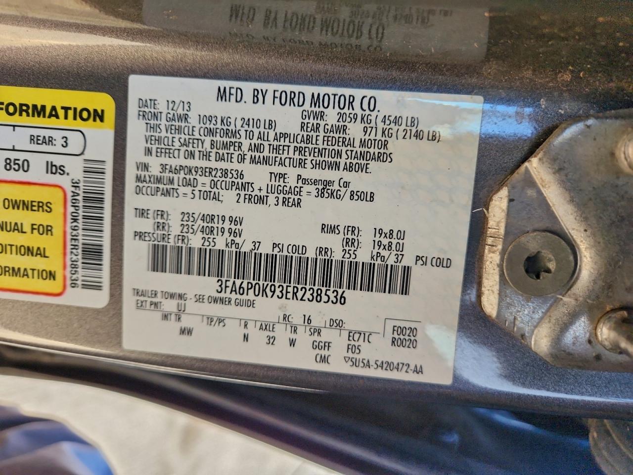 2014 FORD FUSION