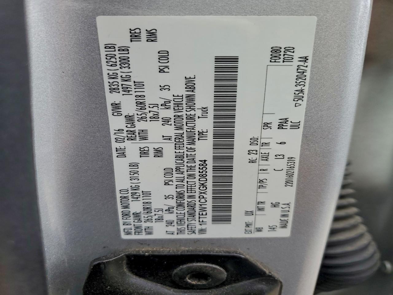 2016 FORD F-150