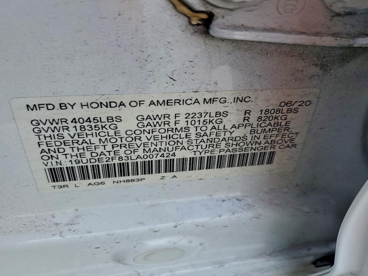 2020 ACURA ILX