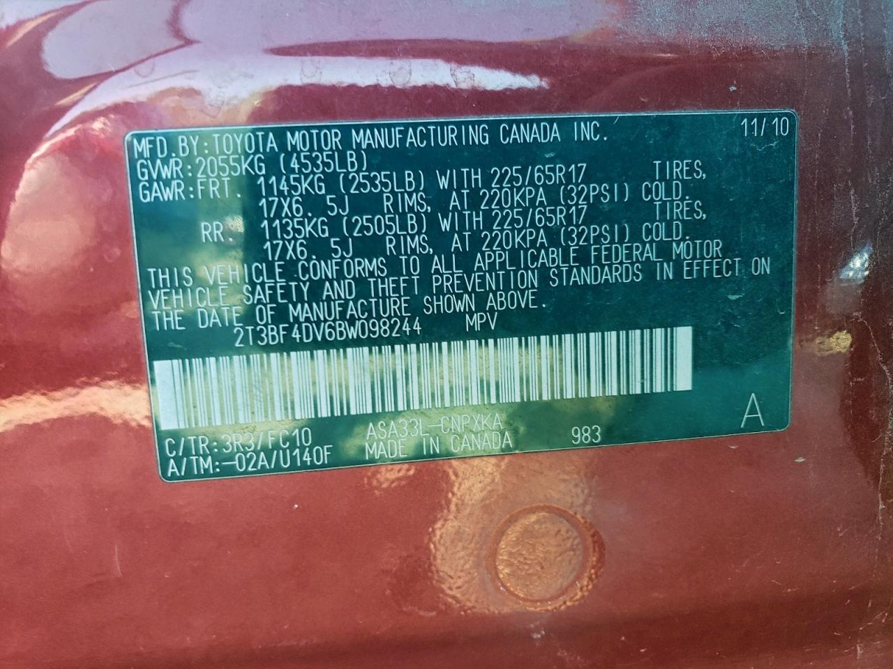 2011 TOYOTA RAV4