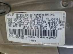 2001 TOYOTA CAMRY