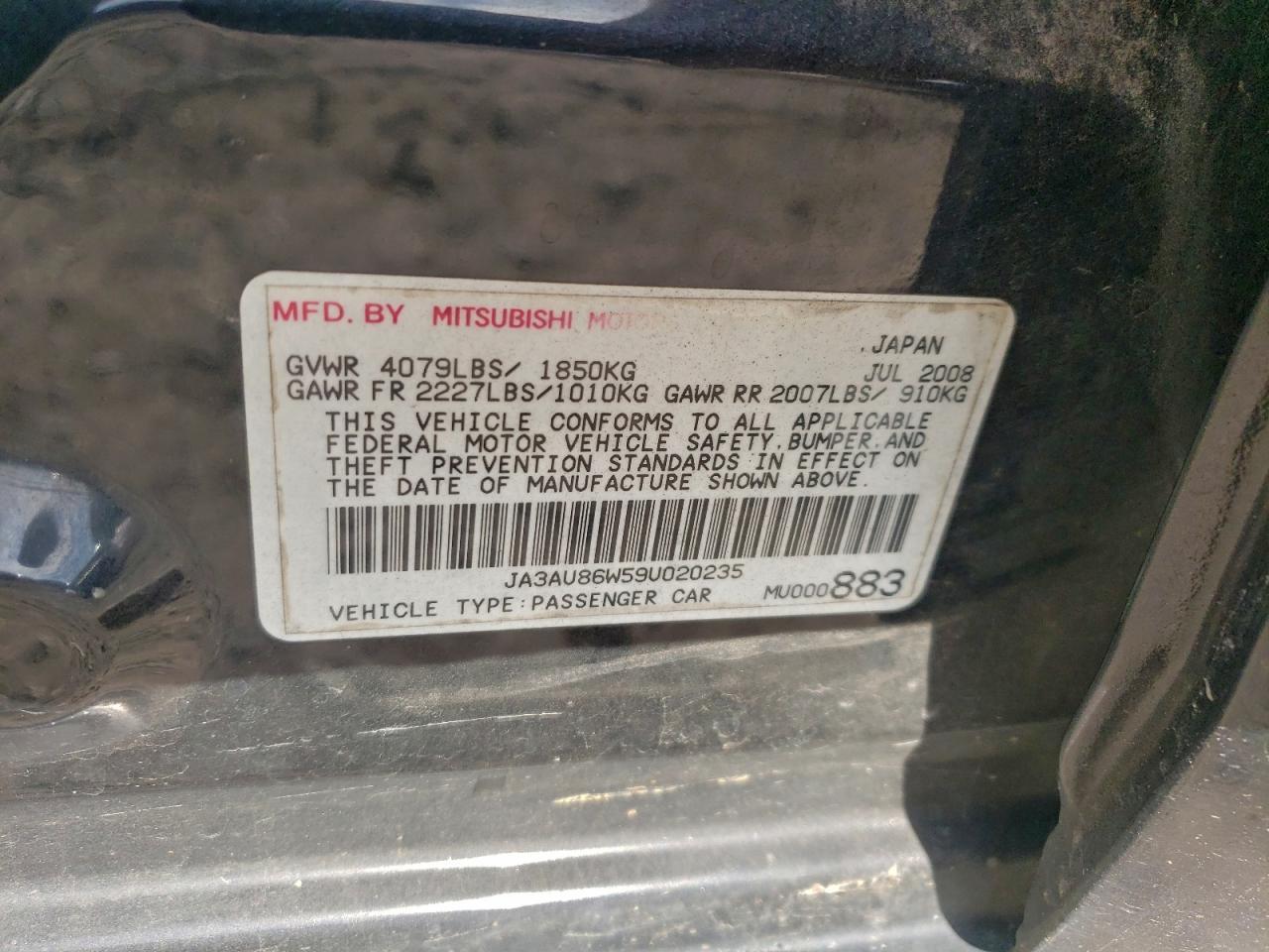 2009 MITSUBISHI LANCER